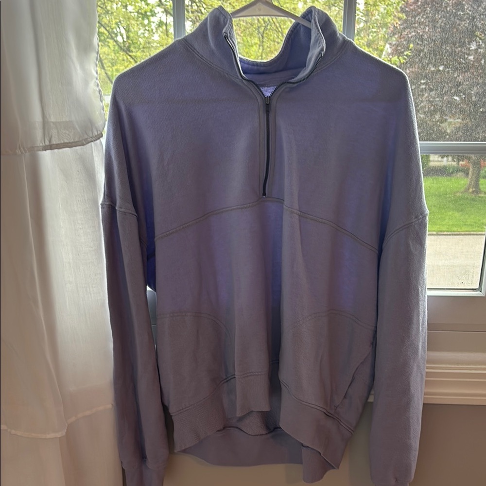 SO Purple Zip Up Sweater Lightweight Casual